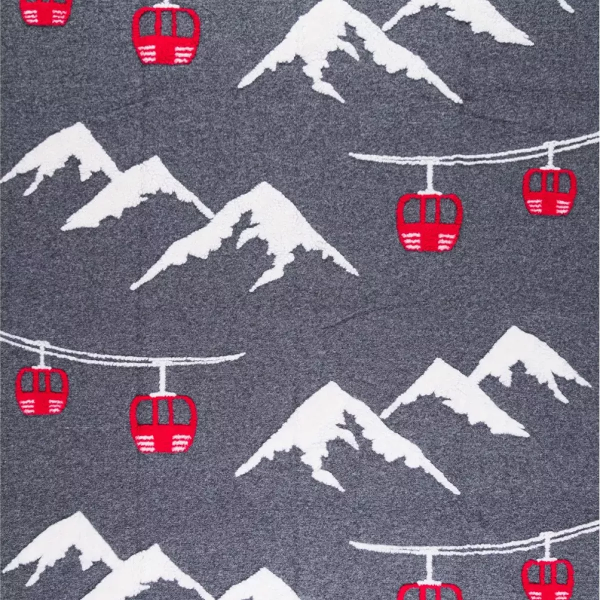 PLAID EN LAINE GRIS TELECABINE 145X200 CM