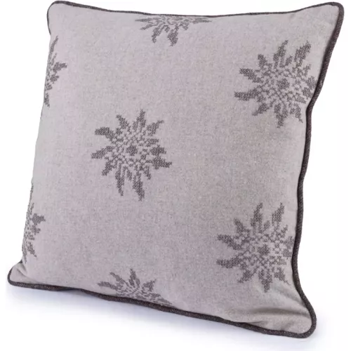 COUSSIN TISSU EDELWEIS GRIS CLAIR 50X50 CM
