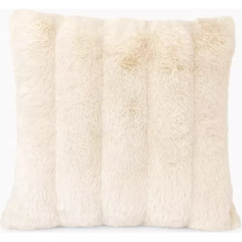 COUSSIN BLANC FAUSSE FOURRURE