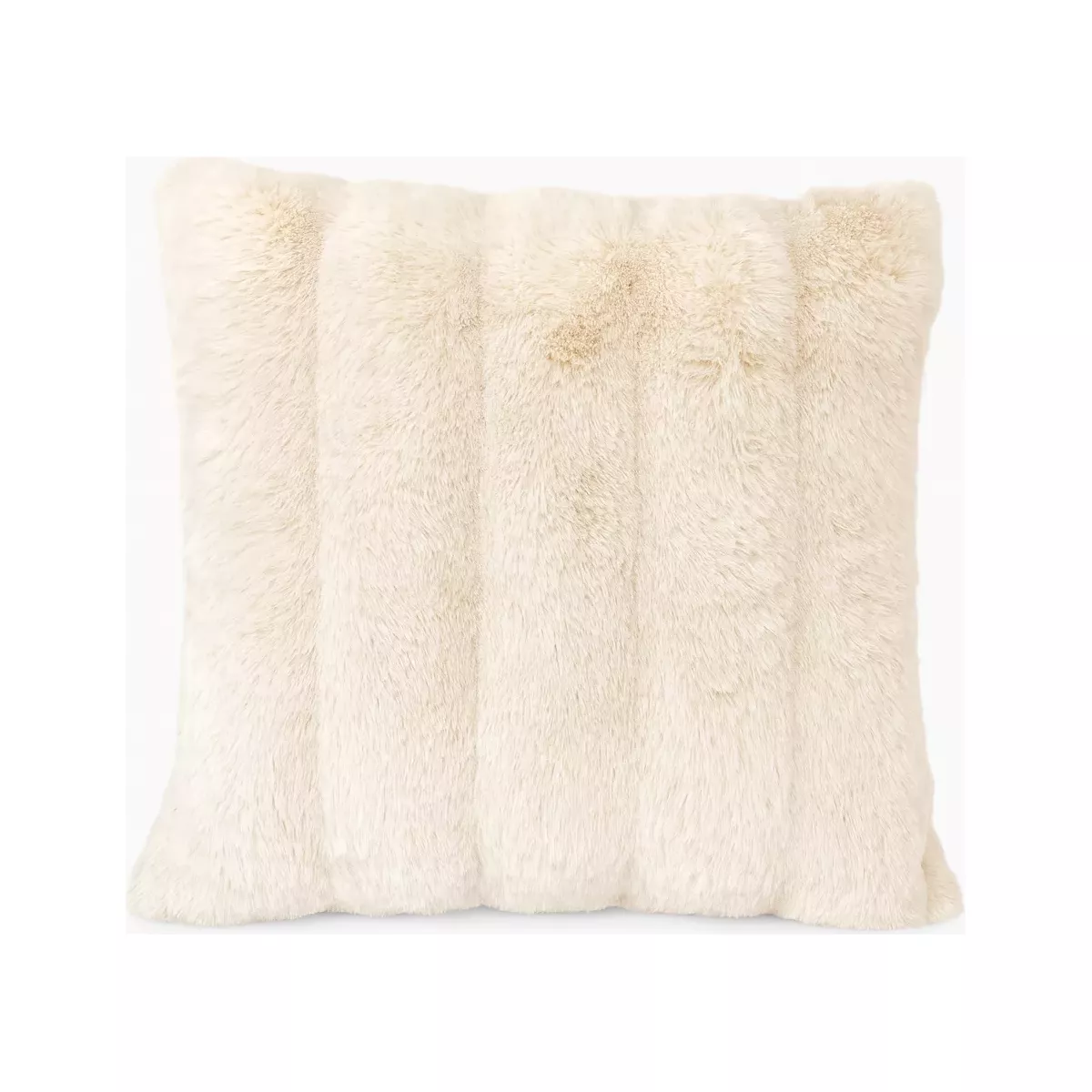 COUSSIN BLANC FAUSSE FOURRURE