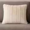 COUSSIN BLANC FAUSSE FOURRURE