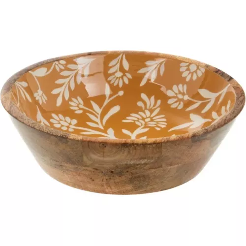 SALADIER JAUNE EN BOIS DE MANGUIER