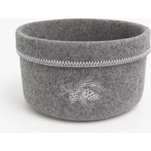 CORBEILLE FEUTRE DE LAINE POMME DE PIN