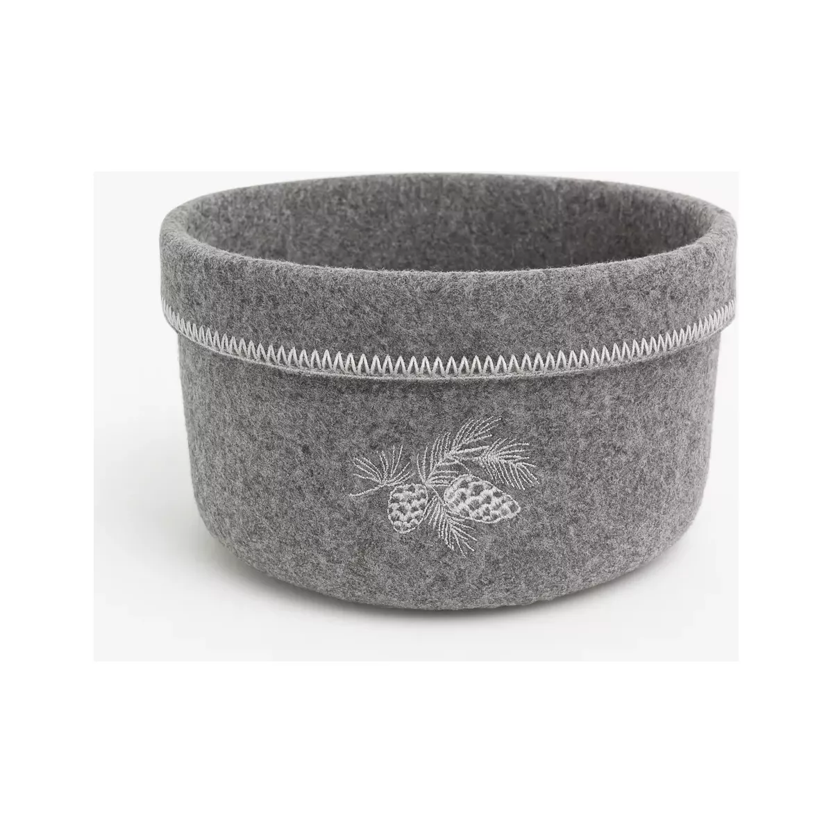 CORBEILLE FEUTRE DE LAINE POMMES DE PIN