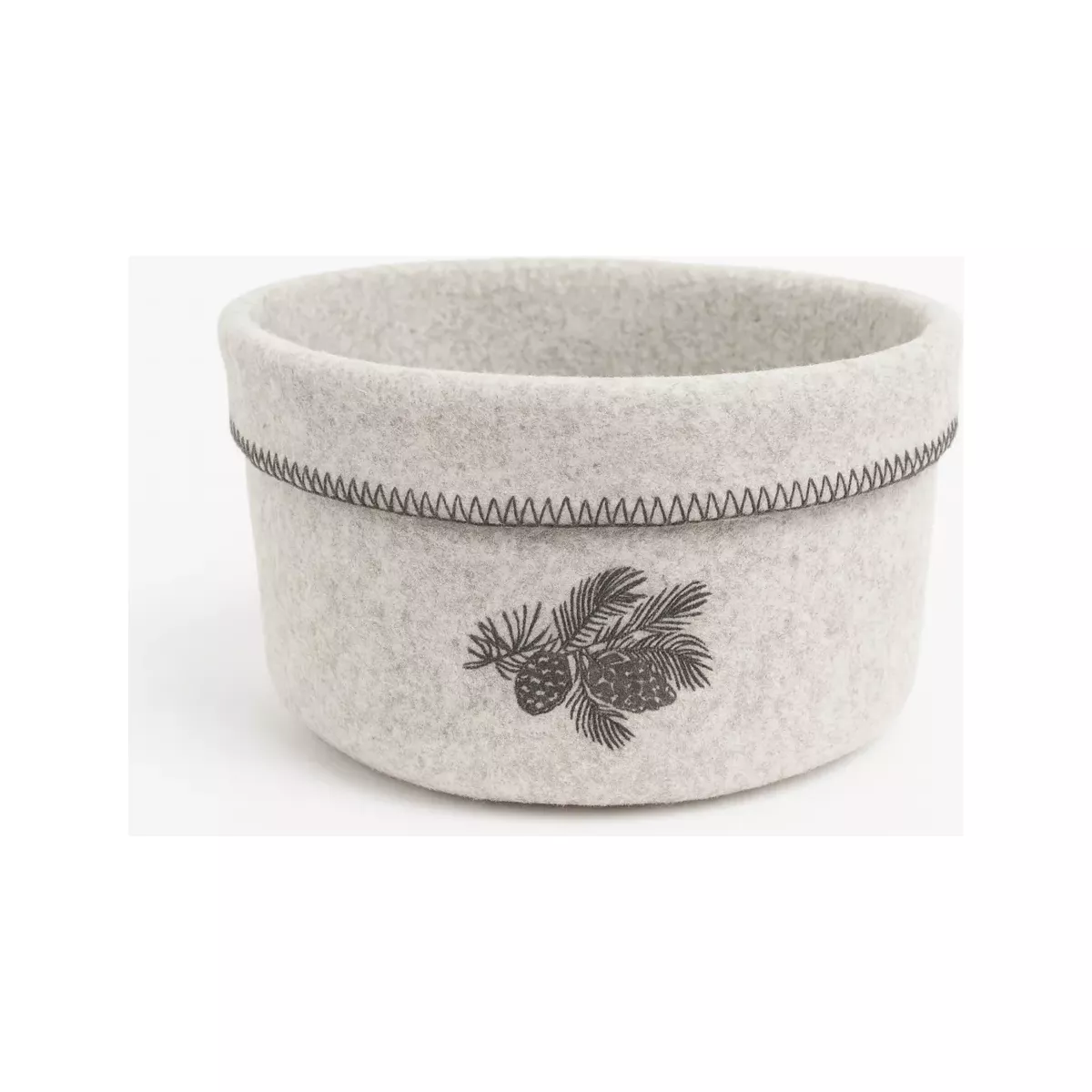 CORBEILLE FEUTRE DE LAINE POMMES DE PIN