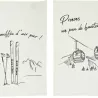 SET DE 2 TORCHON SKI/TELEPHERIQUE