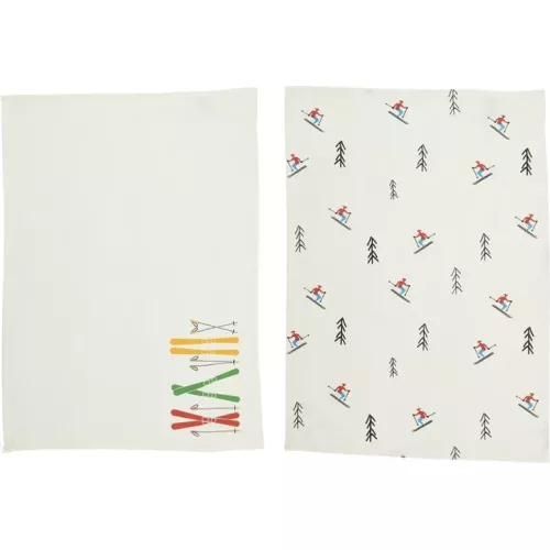 SET DE 2 TORCHONS SKIEUR