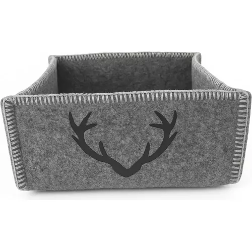 GRAND VIDE POCHE FEUTRE DE LAINE TÊTE DE CERF