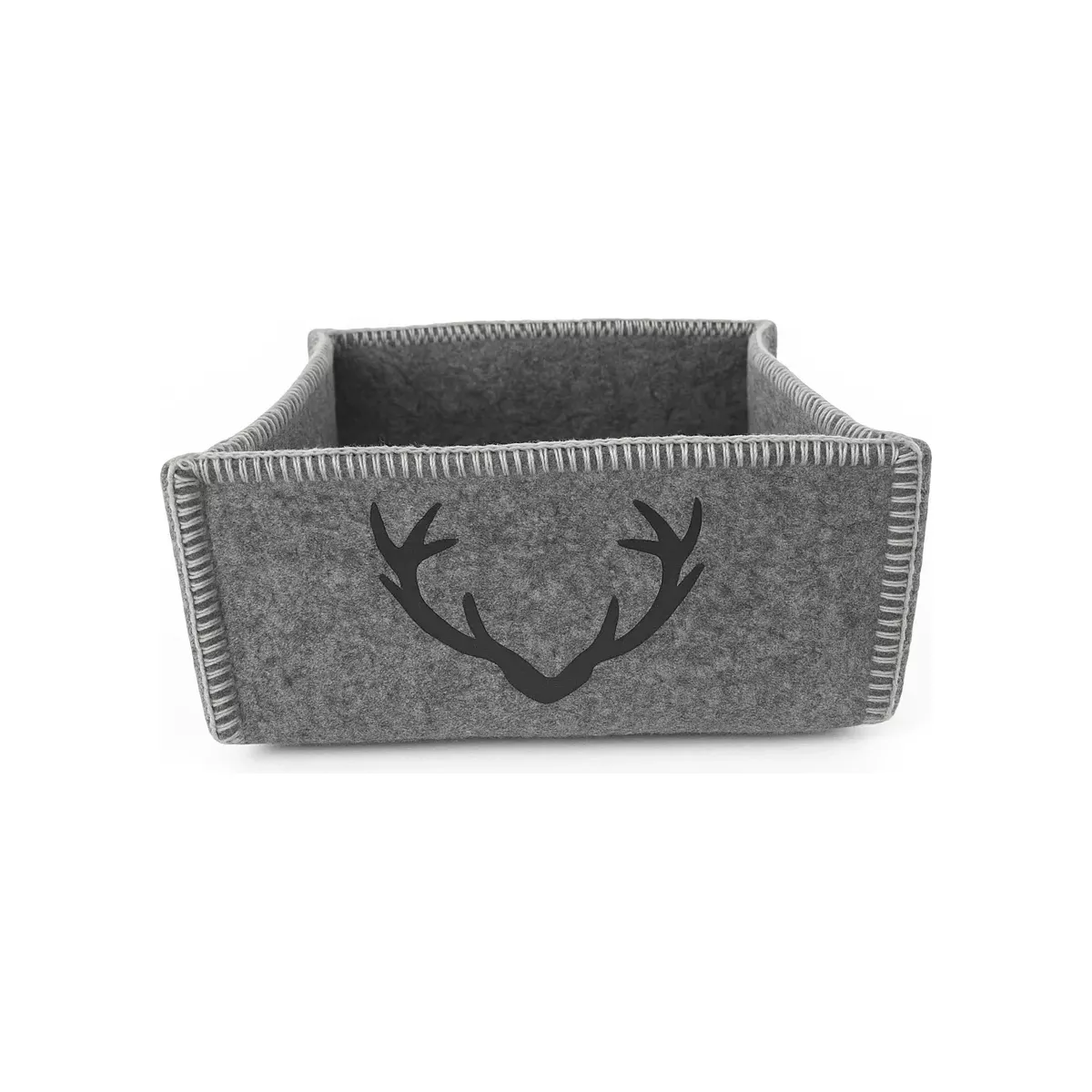 GRAND VIDE POCHE FEUTRE DE LAINE  TÊTE DE CERF