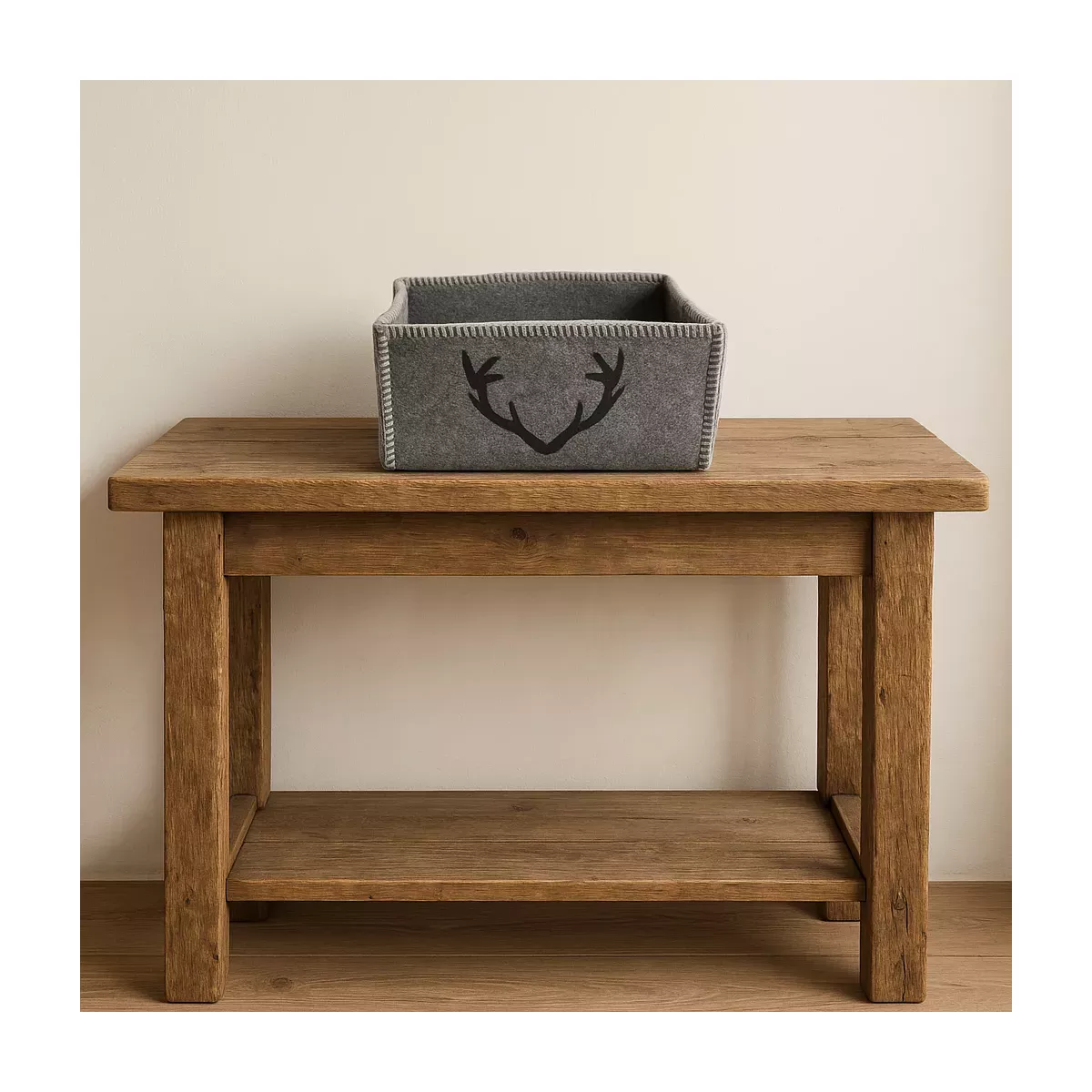 GRAND VIDE POCHE FEUTRE DE LAINE  TÊTE DE CERF