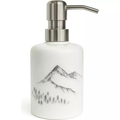 DISTRIBUTEUR DE SAVON MOTIF MONTAGNE