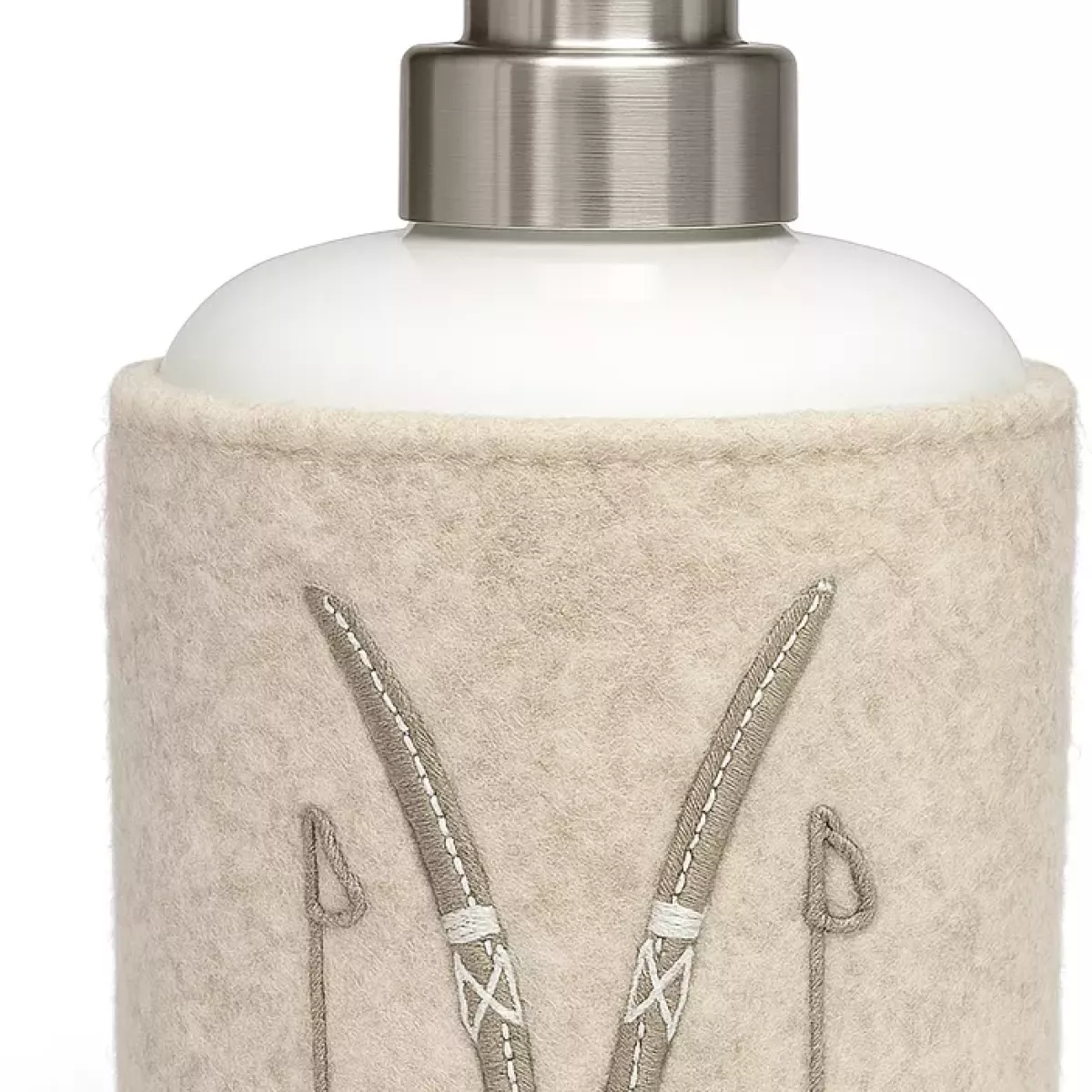 DISTRIBUTEUR SAVON FEUTRE DE LAINE MOTIF SKI