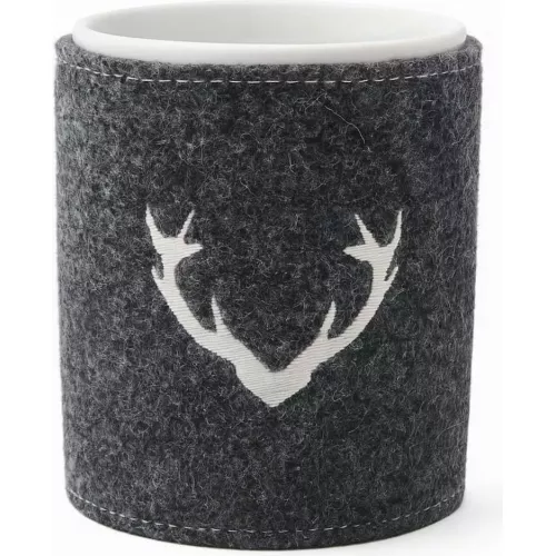 POT DE SALLE DE BAIN EN FEUTRE DE LAINE MOTIF BOIS DE CERF