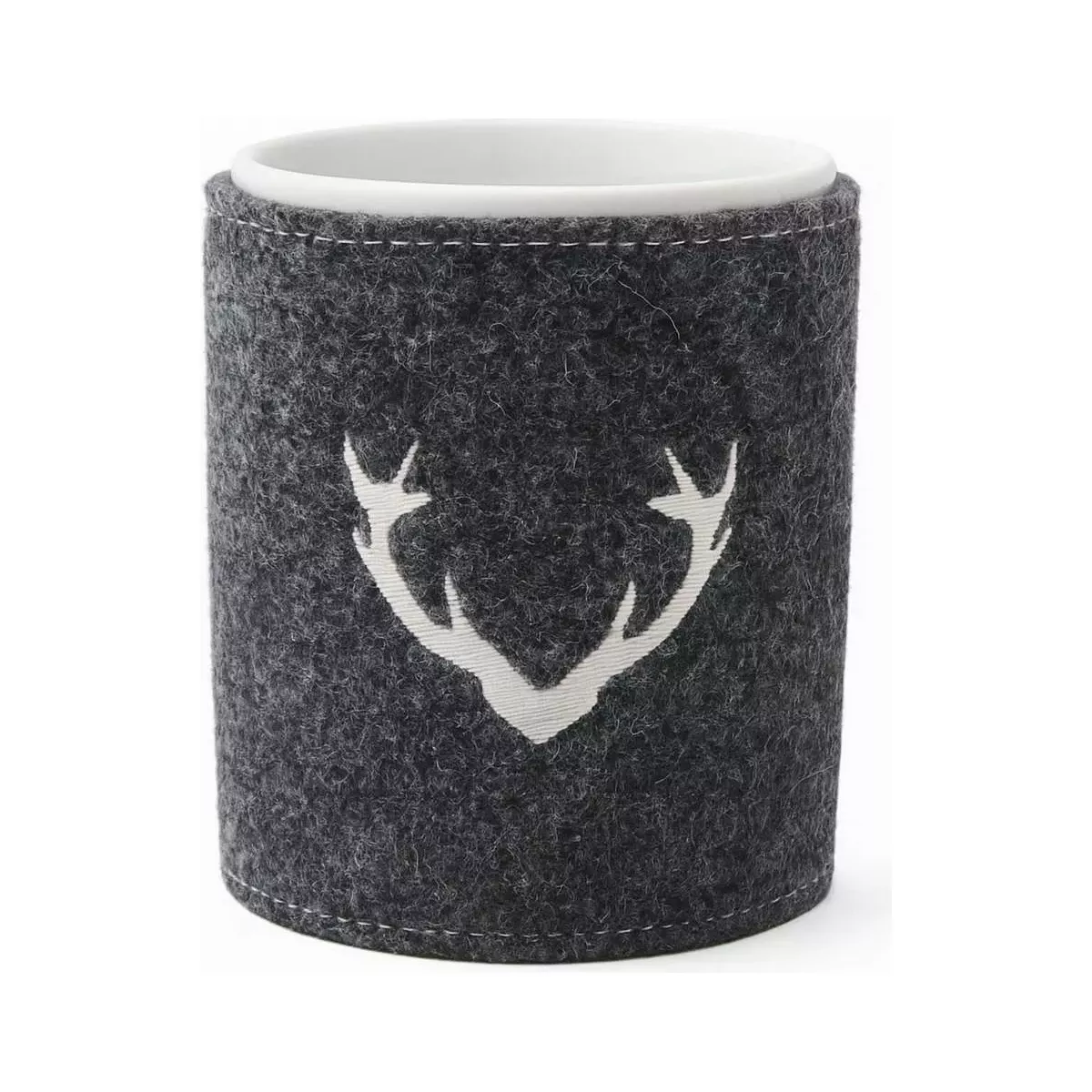 POT DE SALLE DE BAIN FEUTRE DE LAINE MOTIF BOIS DE CERF