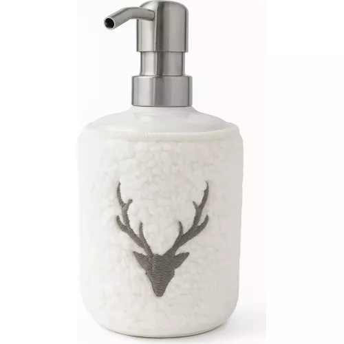 DISTRIBUTEUR DE SAVON EN LAINE TÊTE DE CERF