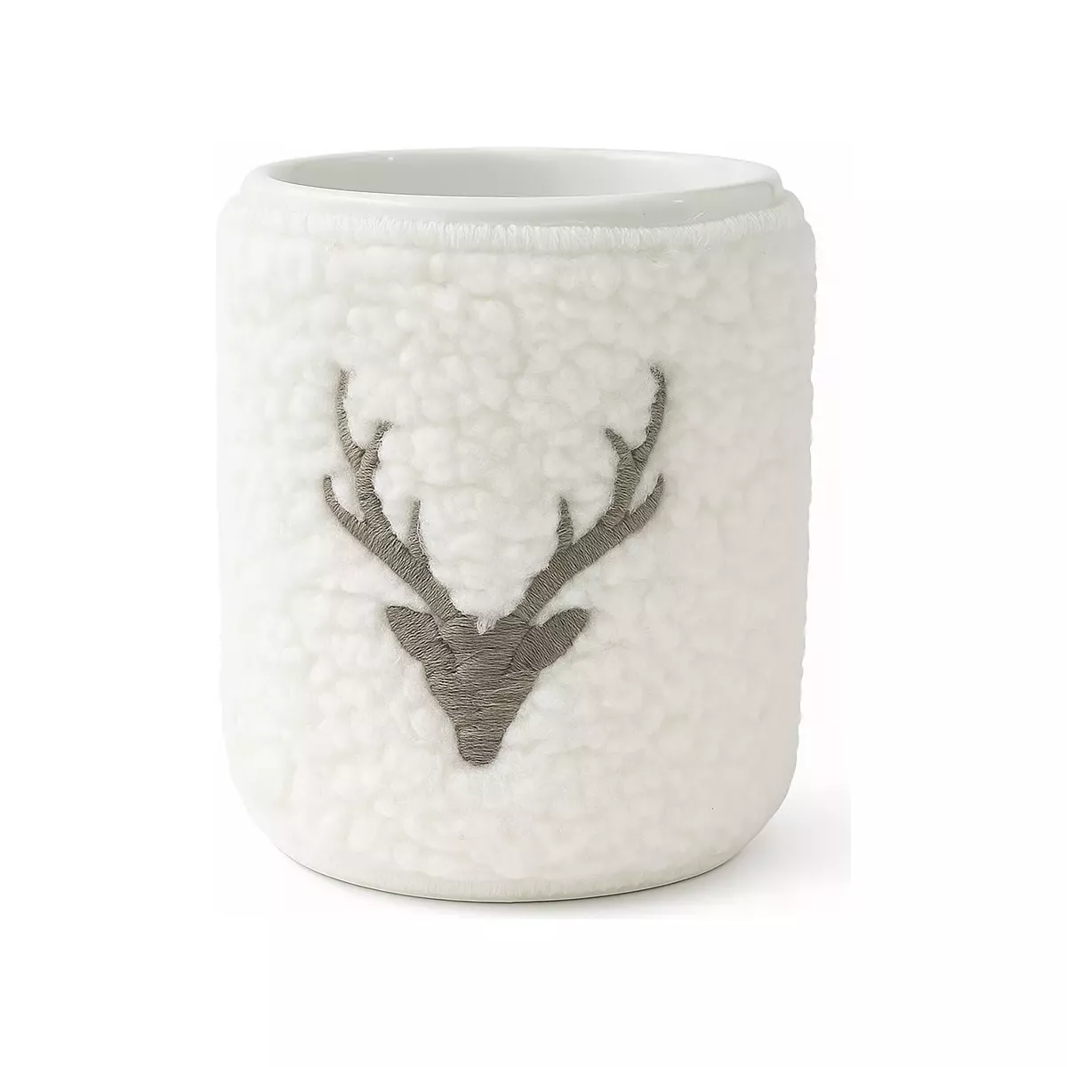 POT DE SALLE DE BAIN LAINE MOTIF TÊTE DE CERF