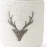 POT DE SALLE DE BAIN LAINE MOTIF TÊTE DE CERF