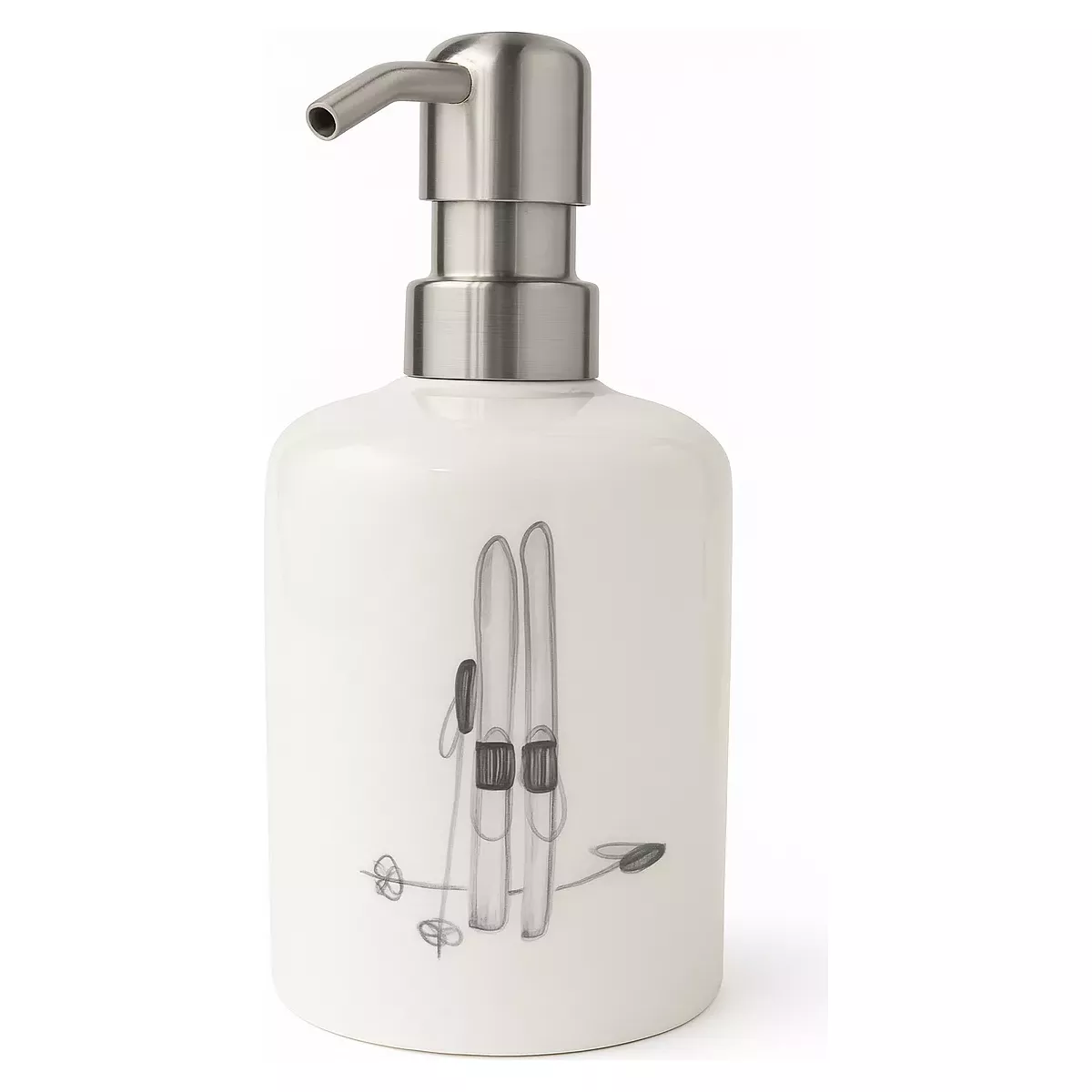 DISTRIBUTEUR DE SAVON SKI ET BATON DESSIN