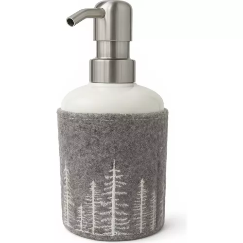 DISTRIBUTEUR DE SAVON FEUTRE DE LAINE MOTIF SAPIN
