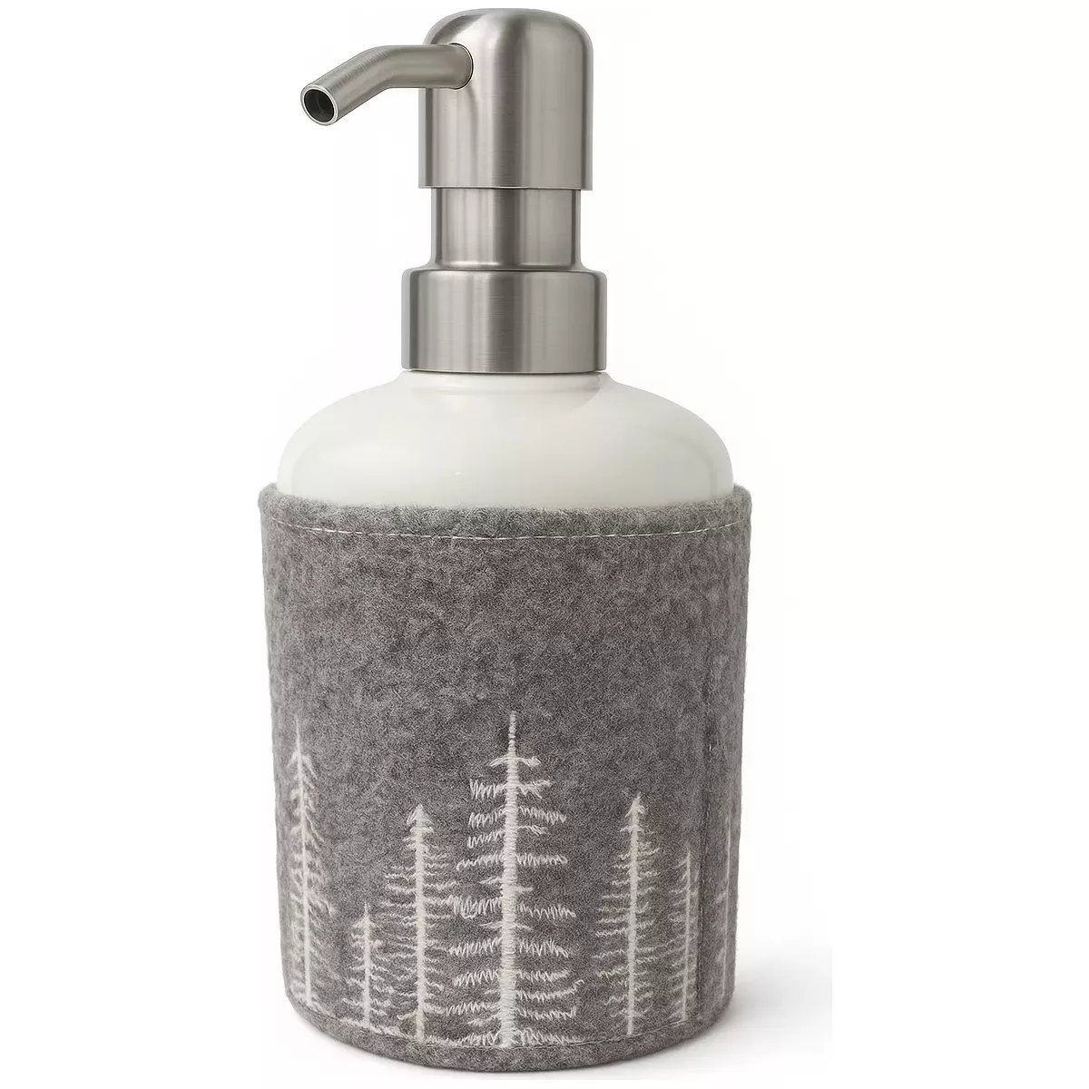 DISTRIBUTEUR DE SAVON FEUTRE DE LAINE MOTIF SAPIN