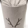 PANIER A LINGE BEIGE MOTIF BOIS DE CERF