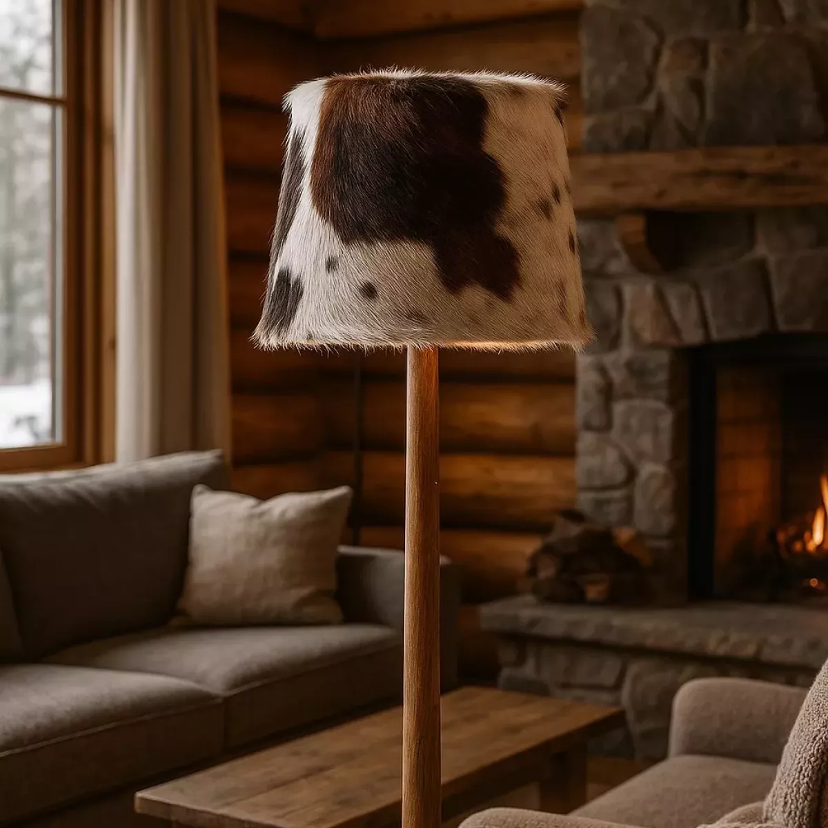 ABAT JOUR PEAU DE VACHE 3 COULEURS 13X18CM