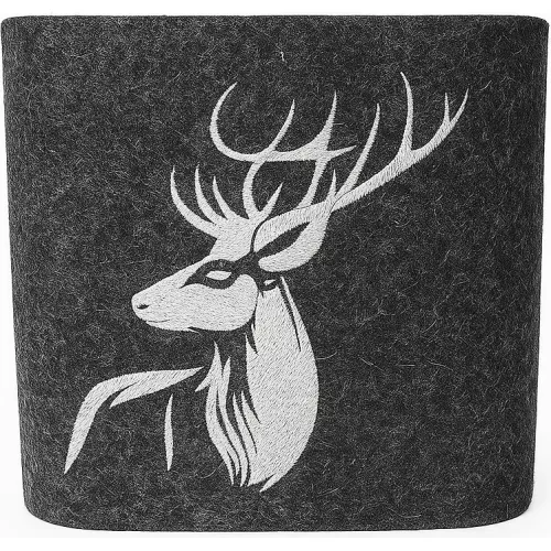 ABAT JOUR FEUTRE DE LAINE MOTIF CERF