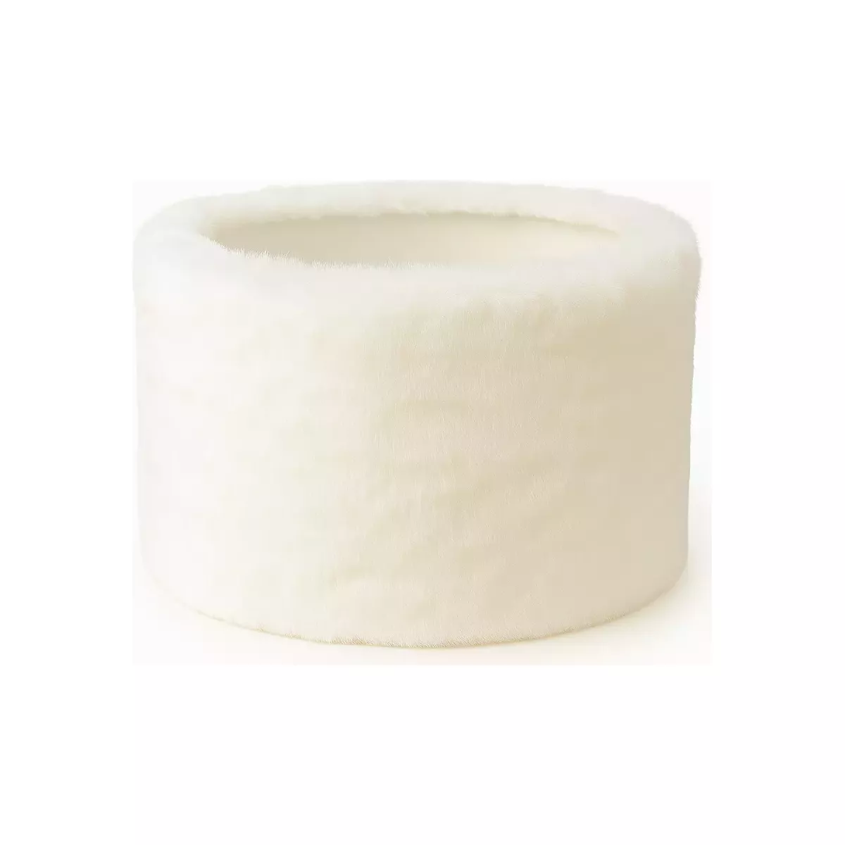 ABAT JOUR MOSCOU FOURRURE BLANCHE 30CM