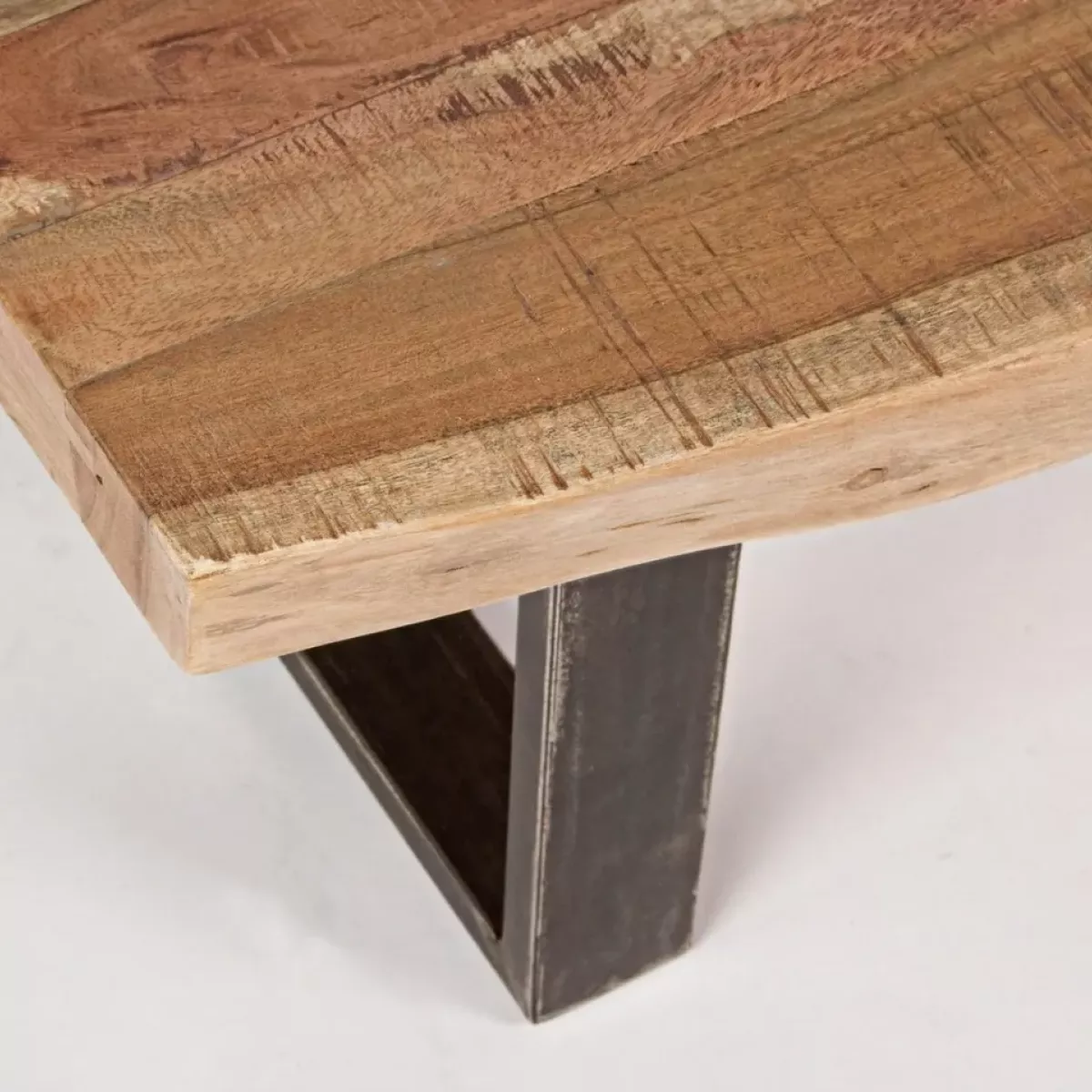 TABLE BASSE BOIS D'ACACIA ET MÉTAL