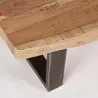 TABLE BASSE BOIS D'ACACIA ET MÉTAL