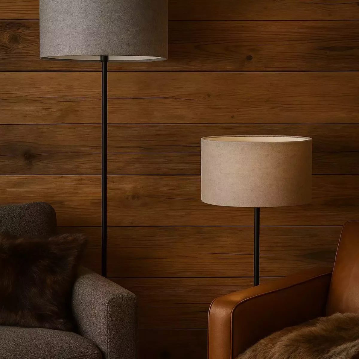 ABAT JOUR FEUTRE DE LAINE NEUTRE 40 CM