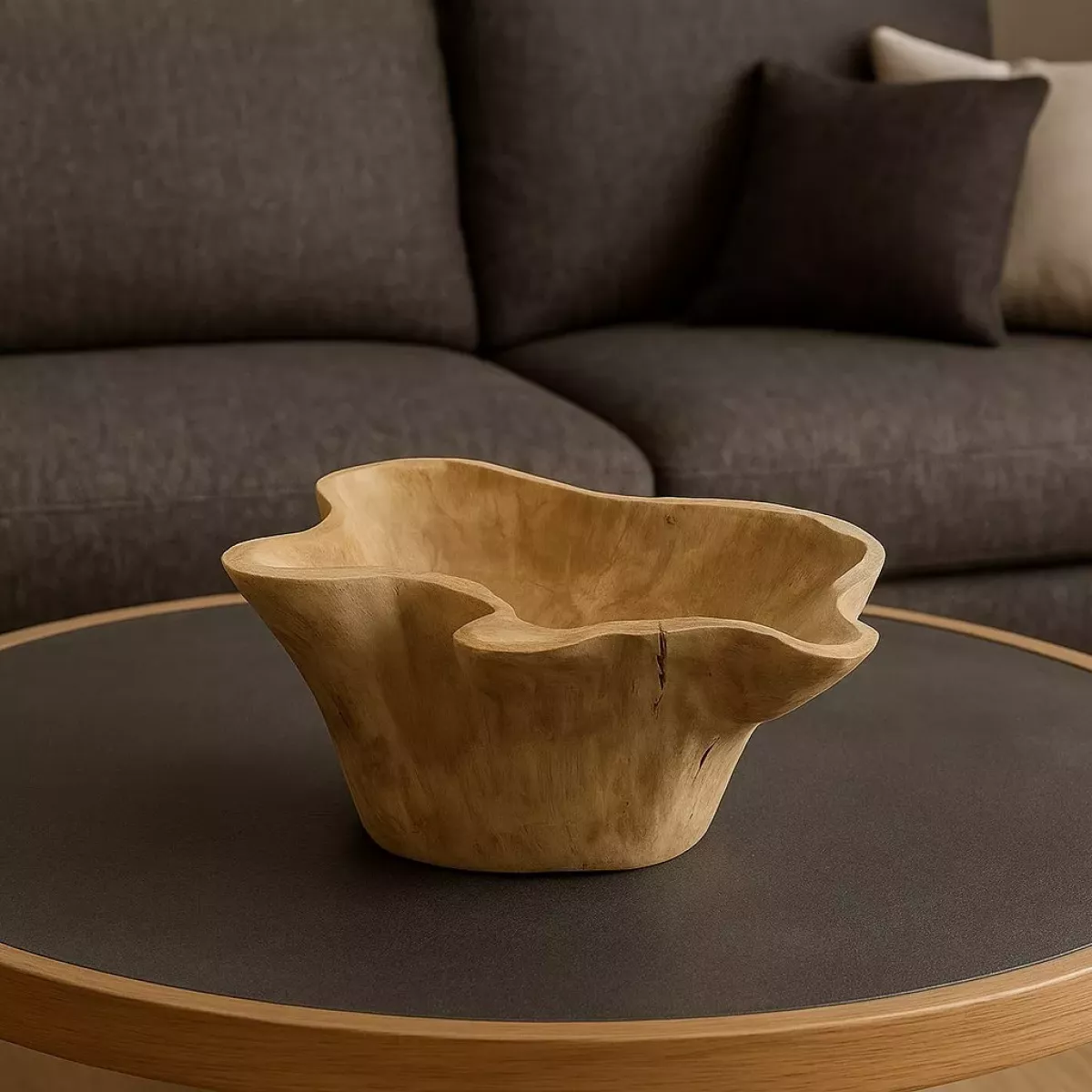 POT ELEPHANT EN TECK PETIT MODELE