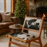 FAUTEUIL EN PEAU DE VACHE VÉRITABLE