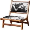 FAUTEUIL EN PEAU DE VACHE VÉRITABLE