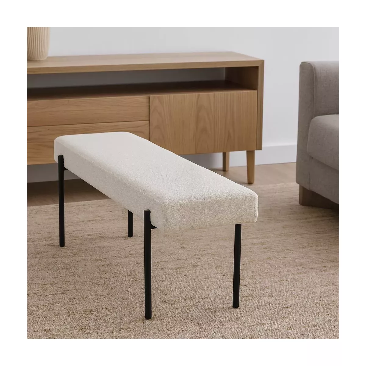 BANC BLANC PIED METAL