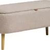 BANC COFFRE BOUCLETTE BEIGE