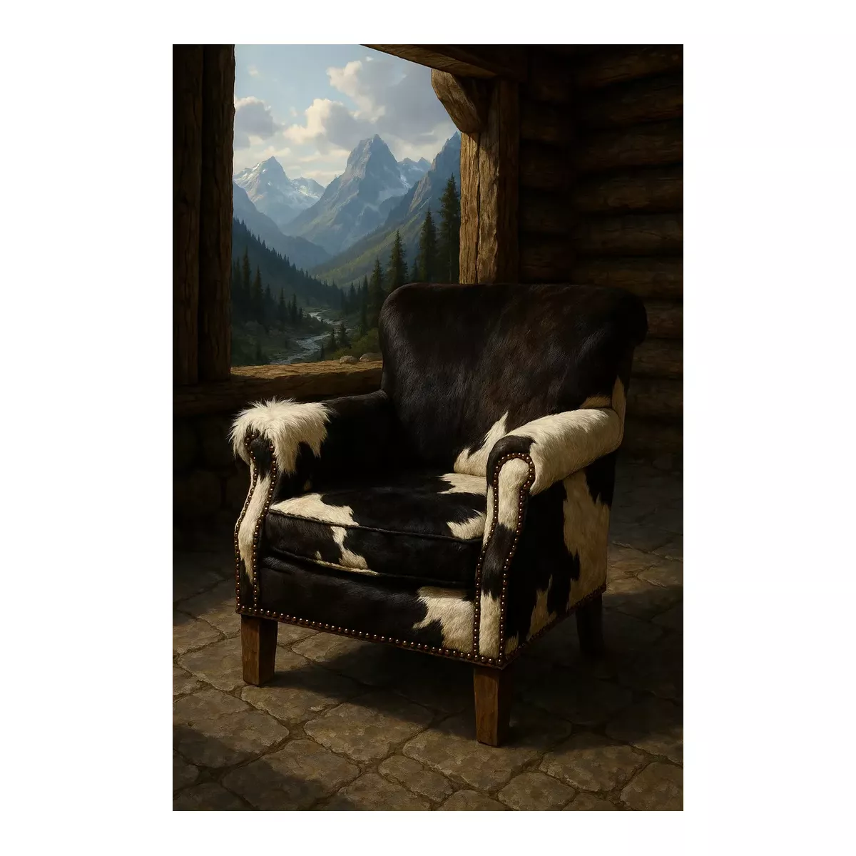 FAUTEUIL PEAU DE VACHE