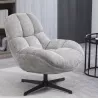 FAUTEUIL PIVOTANT GRIS