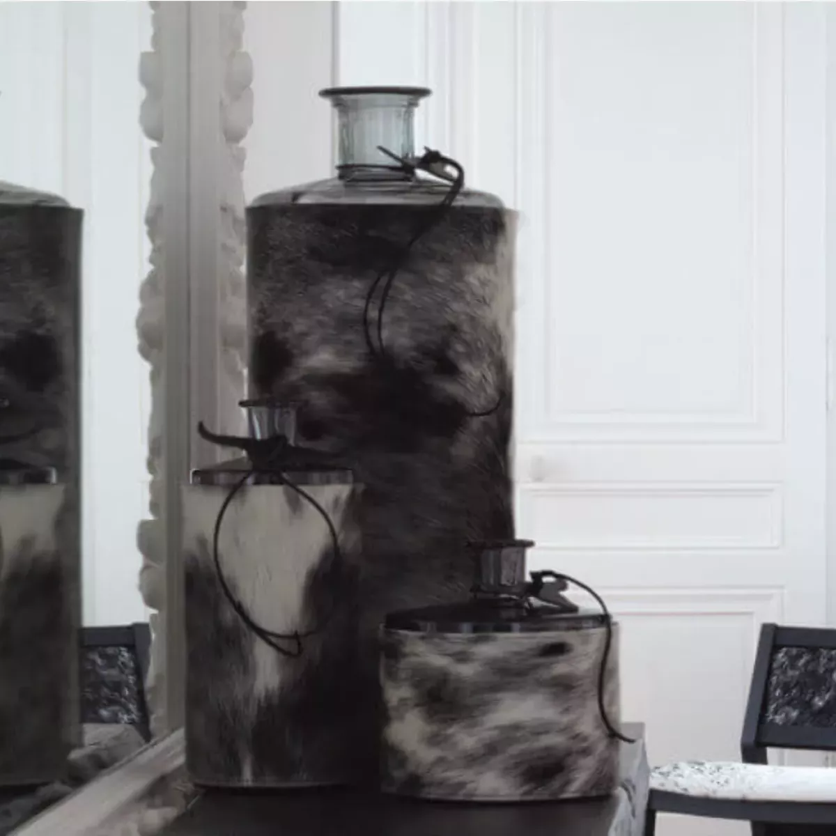 VASE HOUSSE PEAU DE VACHE