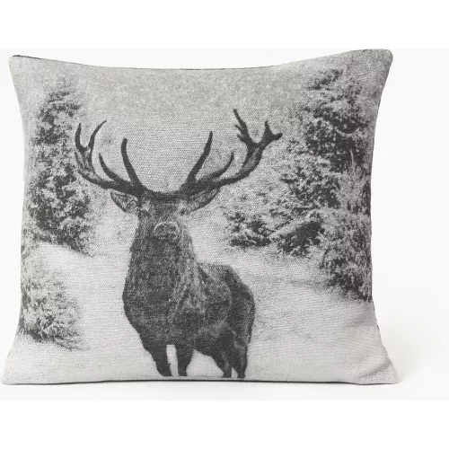COUSSIN CERF EN FORÊT 60X60 CM