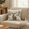 COUSSIN CERF EN FORÊT 60X60 CM