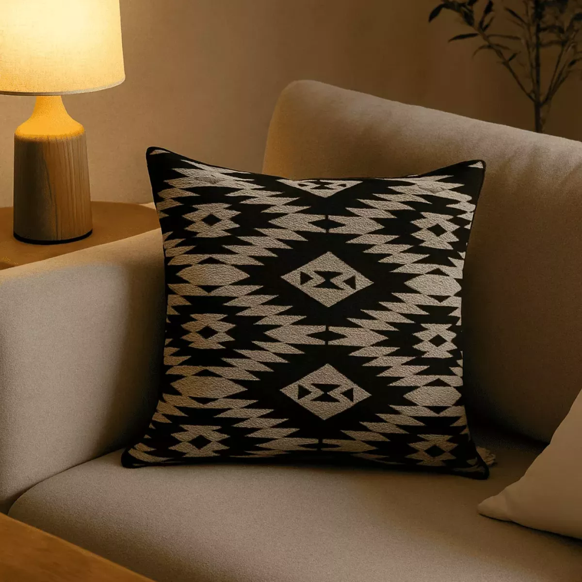 COUSSIN CUZCO NOIR ET LATTE