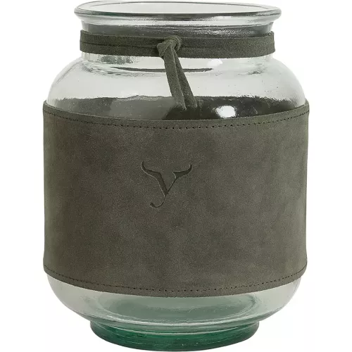 PHOTOPHORE CUIR KAKI