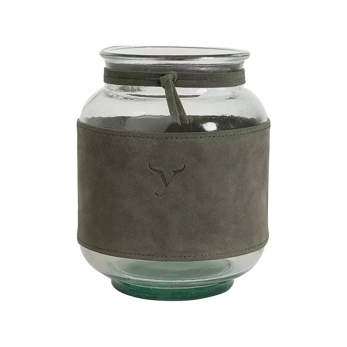 PHOTOPHORE CUIR KAKI