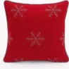 COUSSIN ROUGE FLOCON GRIS