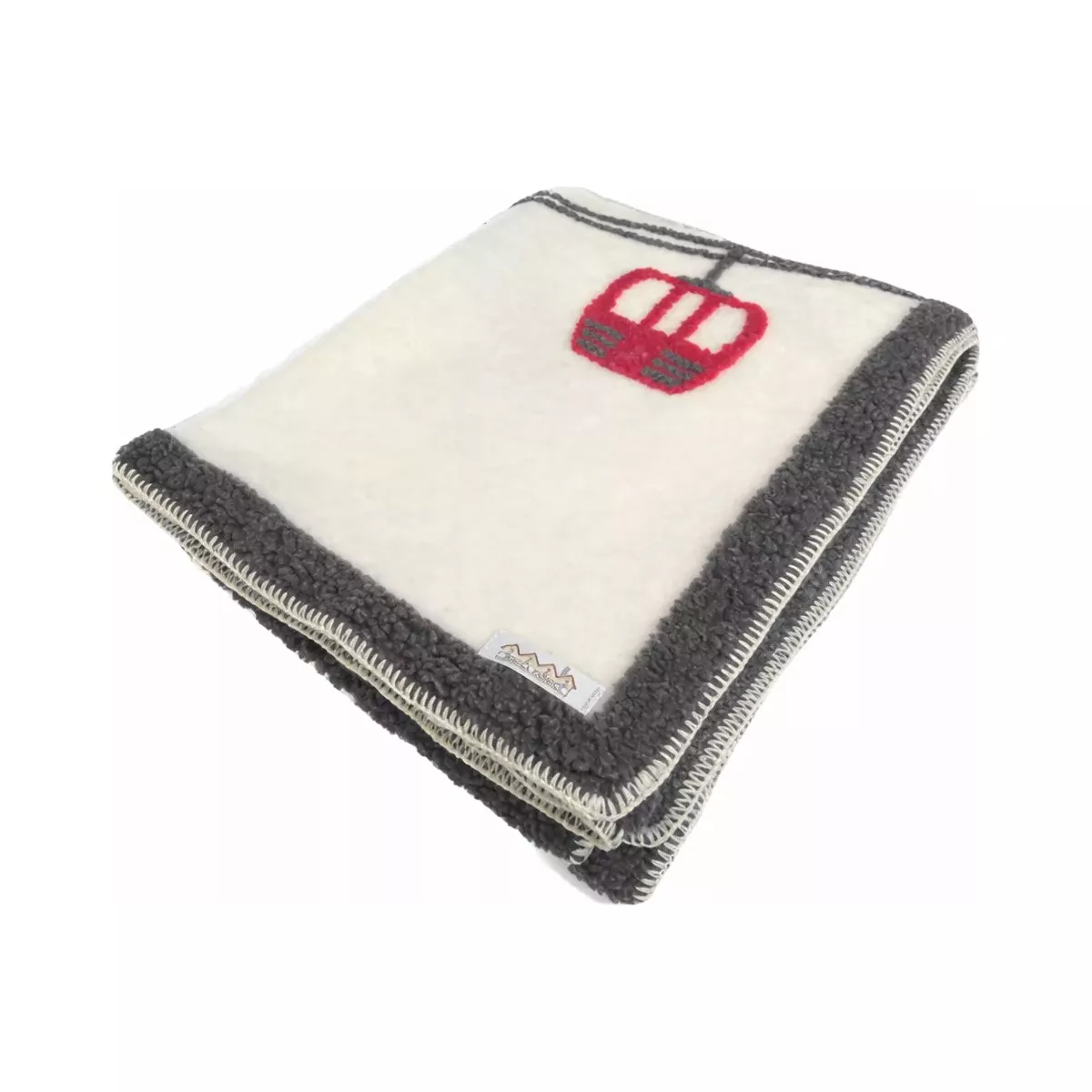 PLAID PANA COTTA BLANC TELECABINE ROUGE