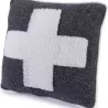 COUSSIN GRIS FONCE CROIX BLANCHE
