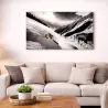TABLEAU DIBOND DESCENTE EN SKI 50X90 CM