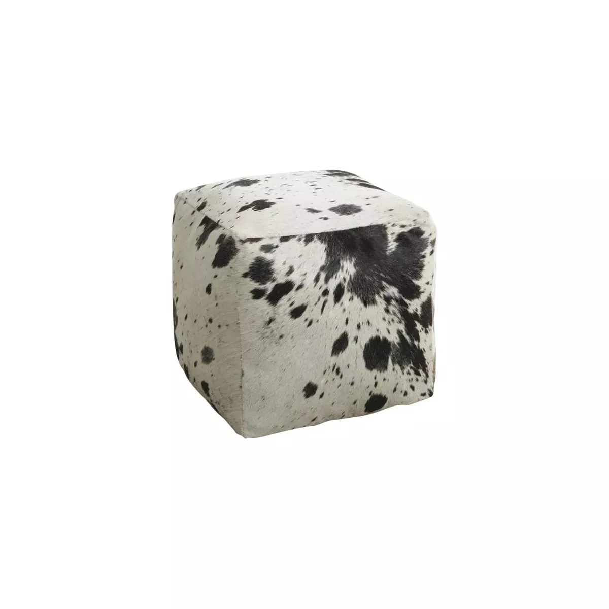 POUF CUBE PEAU DE VACHE