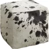 POUF CUBE PEAU DE VACHE
